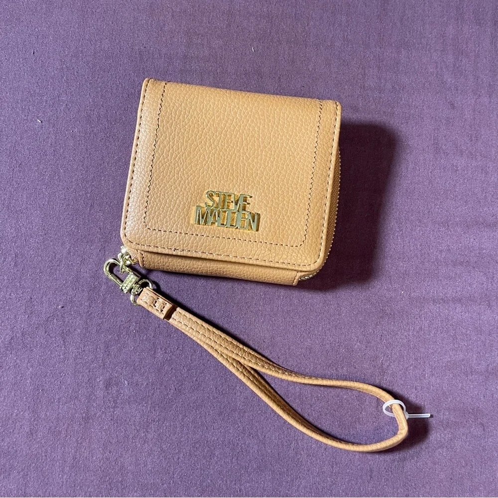 Steve Madden Tan/Camel Wristlet Wallet, Small Bi-fold Square Wallet - NWOT